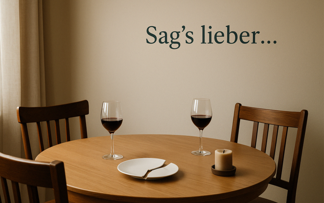 Sag’s lieber, bevor dein Schweigen lauter wird als deine Worte.