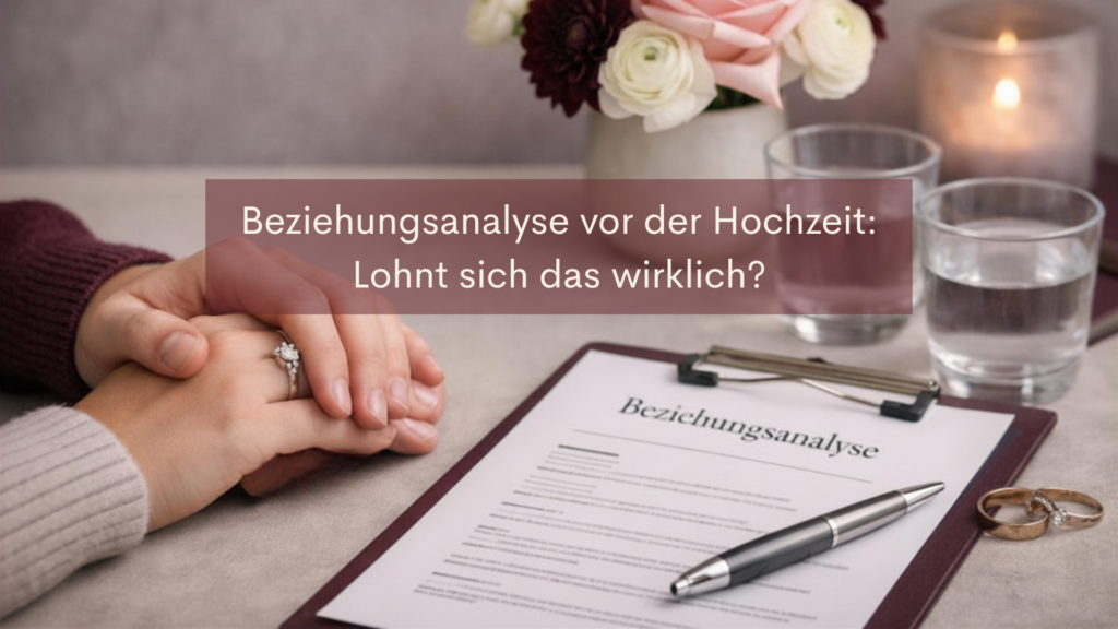 Beziehungsanalyse vor der Hochzeit Lohnt sich das wirklich